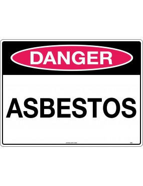 Danger Sign - Asbestos  Metal