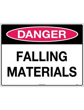 Danger Sign -  Falling Materials  Poly