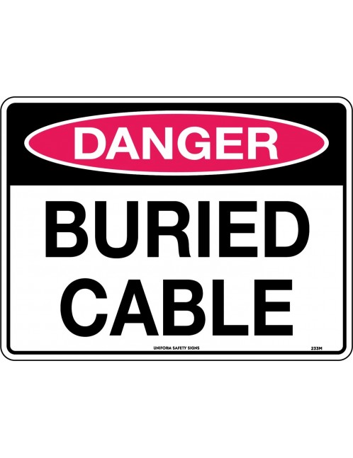 Danger Sign -  Buried Cable  Corflute