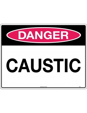 Danger Sign -  Caustic   Metal