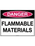 Danger Sign -  Flammable Materials  Metal