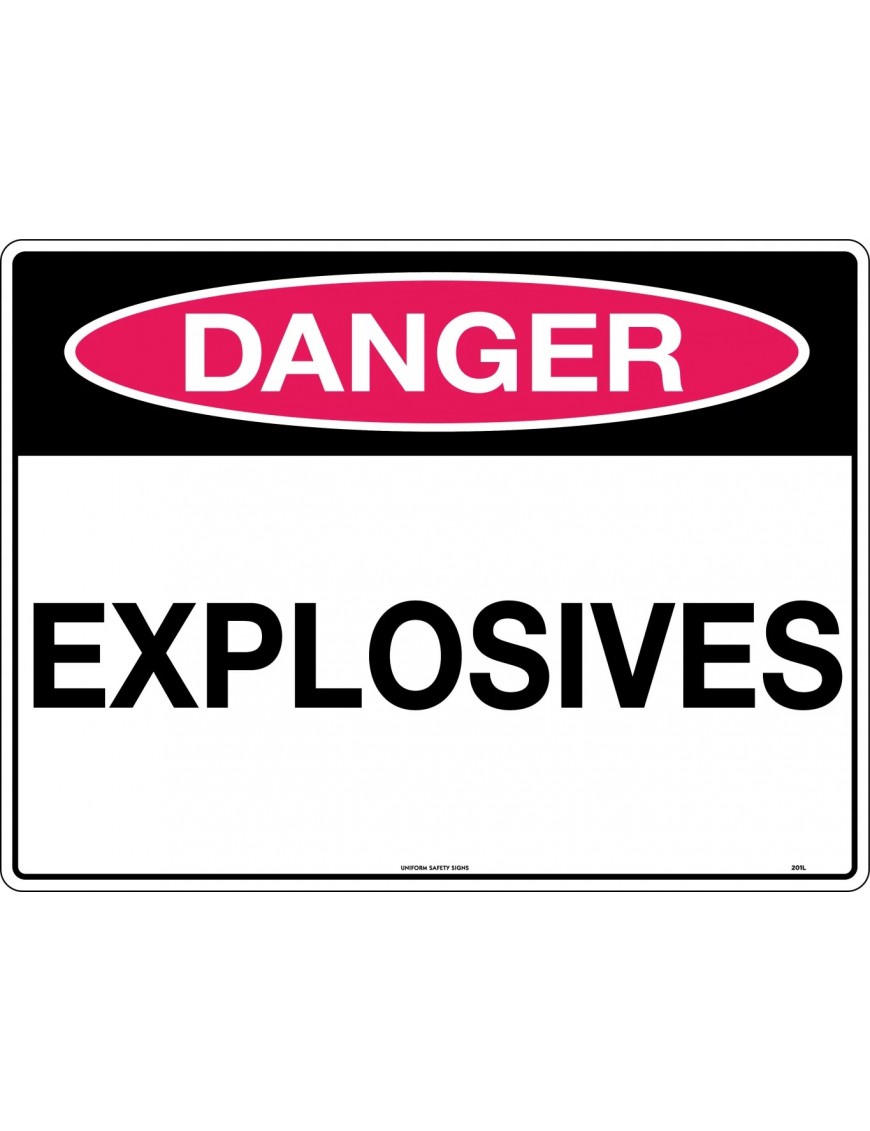 Danger Sign -  Explosives   Metal