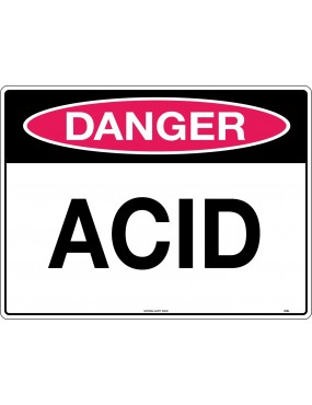 Danger Sign -  Acid  Metal