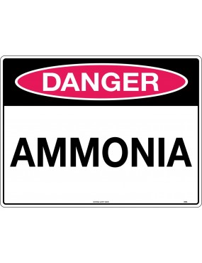 Danger Sign -  Ammonia  Metal