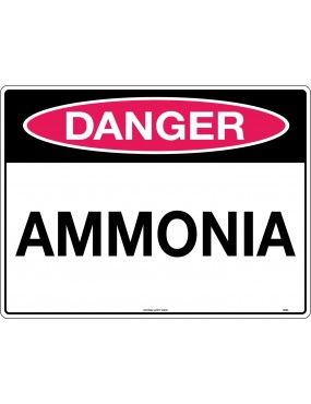 Danger Sign -  Ammonia   Poly