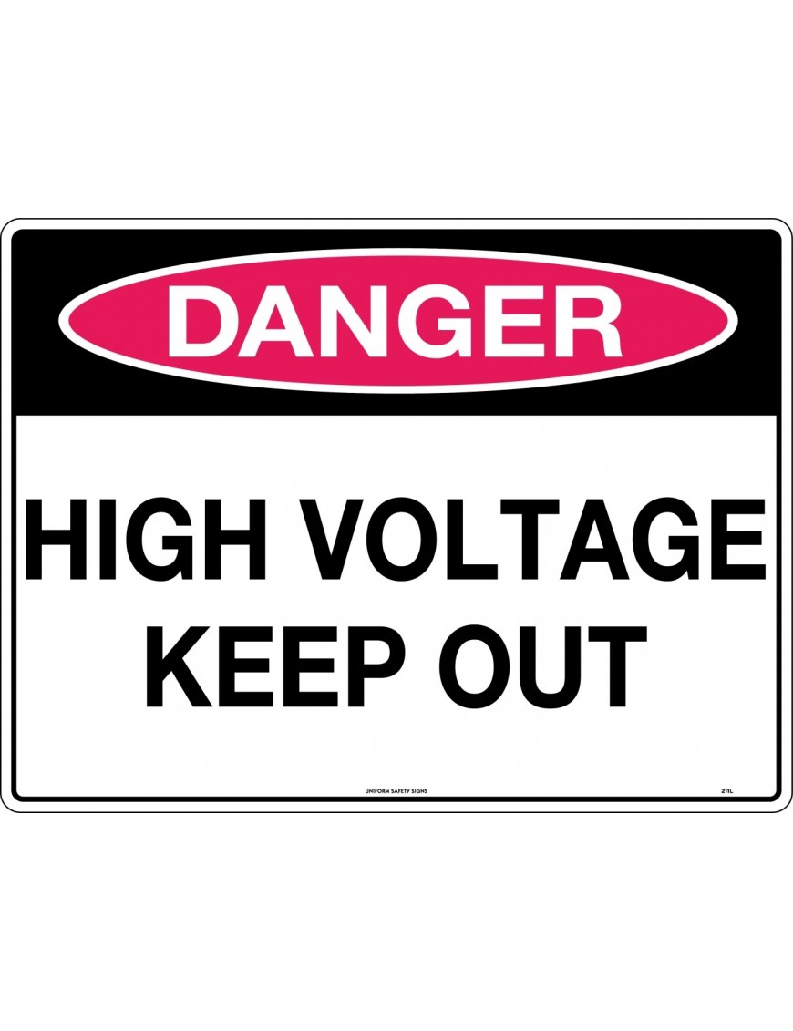 Danger Sign -  High Voltage Keep Out   Metal