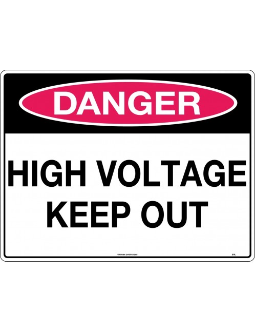 Danger Sign -  High Voltage Keep Out   Metal