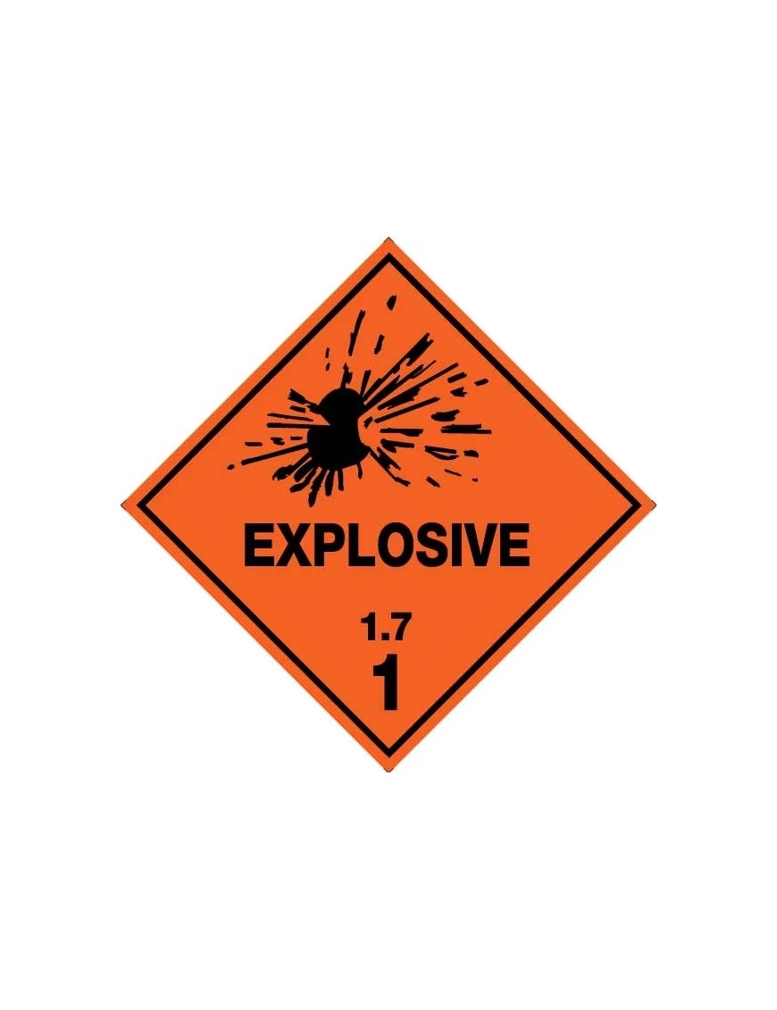 Hazchem Sign – Explosive 1.7 Metal