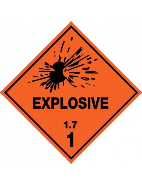 Hazchem Sign – Explosive 1.7 Metal