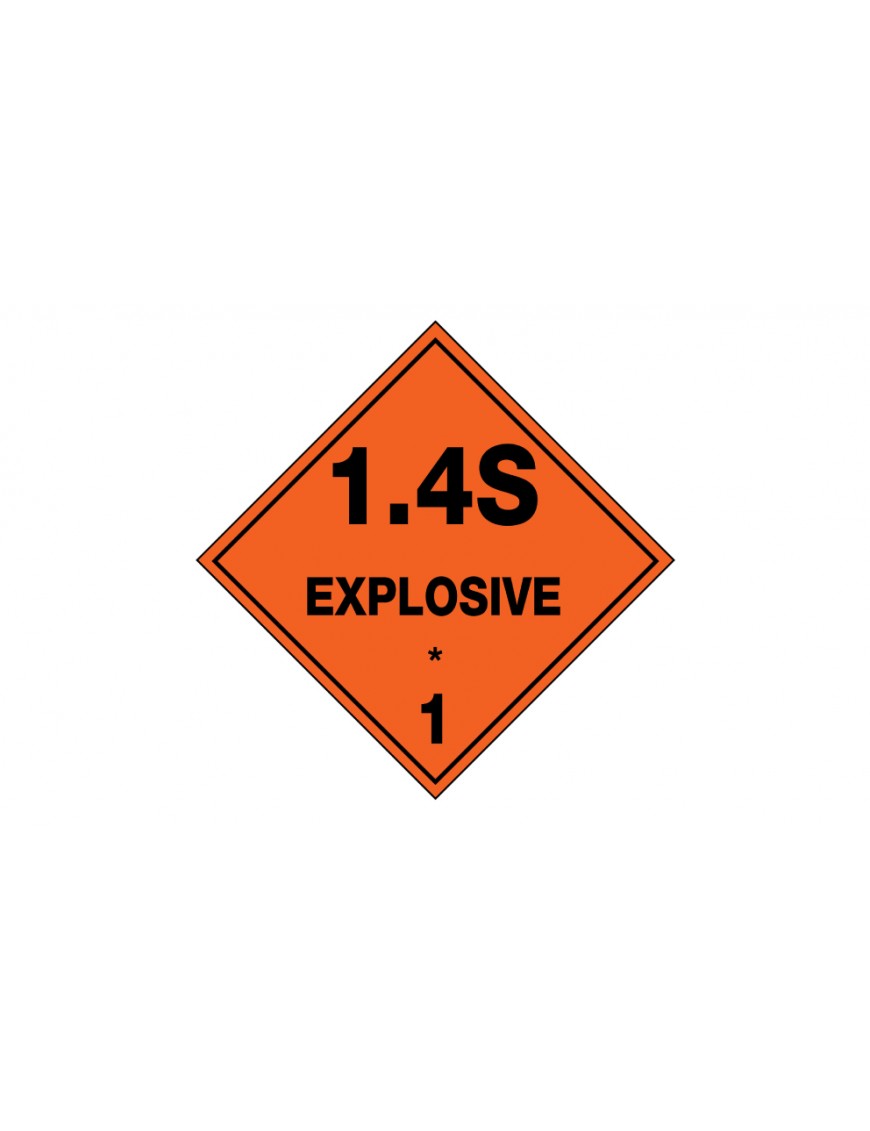 Hazchem Sign – Explosive 1.4S Metal