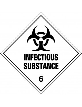 Hazchem Sign – Infectious Substance 6  Metal