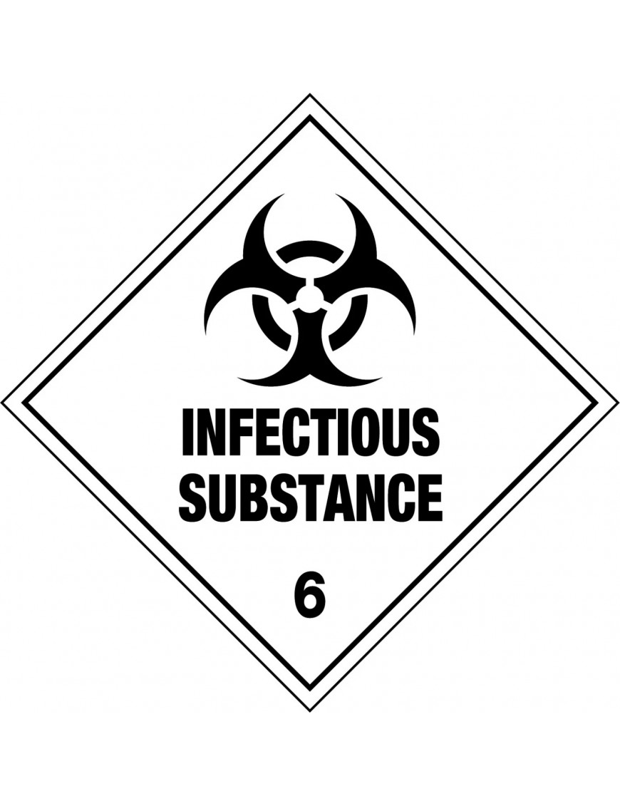 Hazchem Sign – Infectious Substance 6  Metal