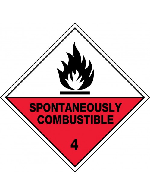 Hazchem Sign – Spontaneously Combustible 4   Metal