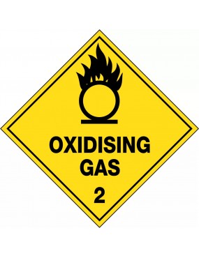 Hazchem Labels – Oxidising Gas 2   Metal