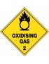 Hazchem Labels – Oxidising Gas 2   Poly