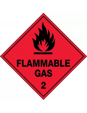 Hazchem Labels – Flammable Gas 2 Metal