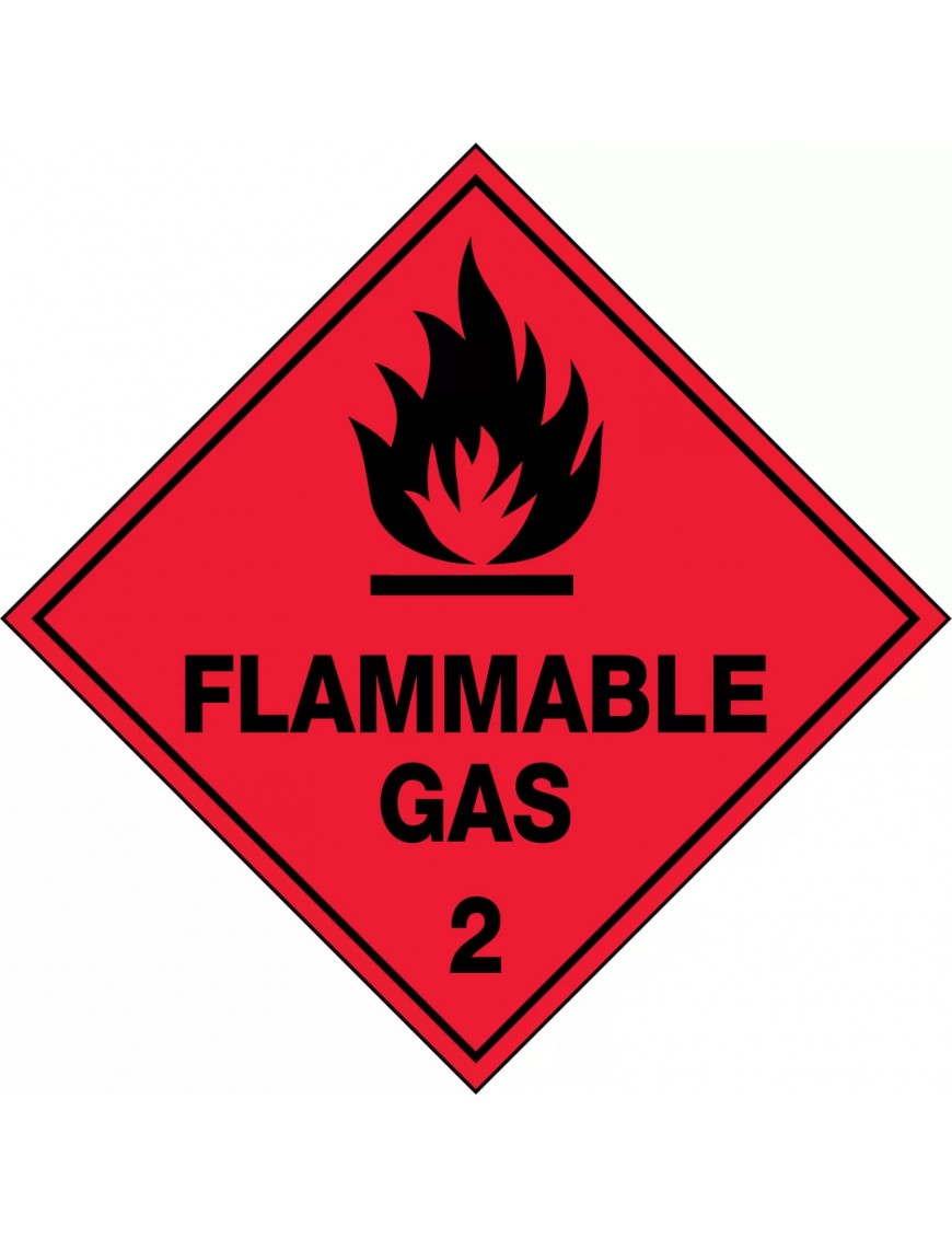 Hazchem Labels – Flammable Gas 2 Metal