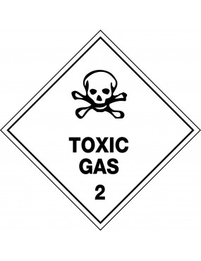 Hazchem Labels – Toxic Gas 2   Metal