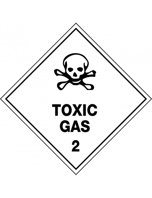 Hazchem Labels – Toxic Gas 2   Poly