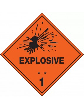 Hazchem Sign – Explosive 1 Metal