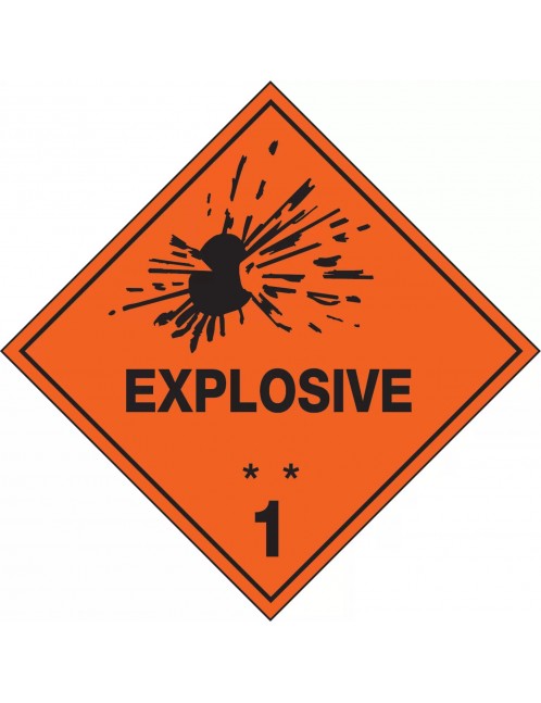 Hazchem Sign – Explosive 1 Metal