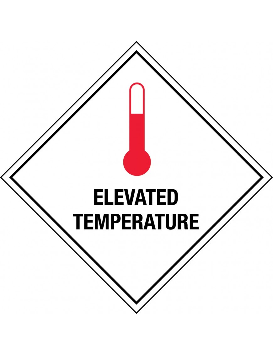 Hazchem Labels – Elevated Temperature  Metal