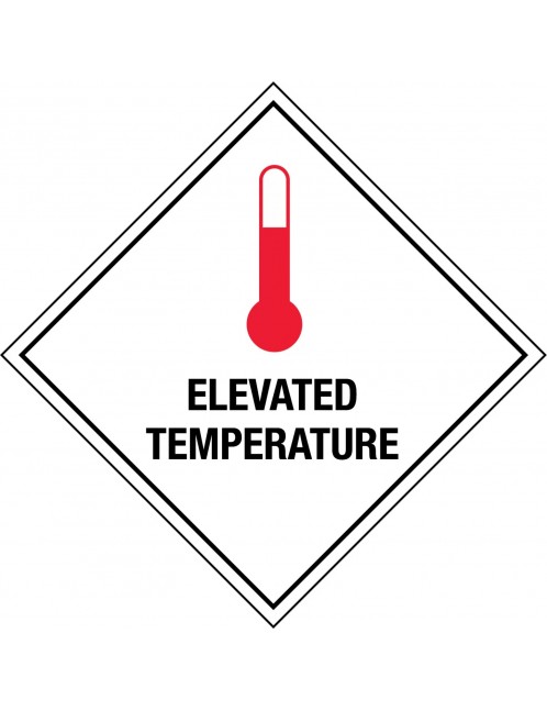 Hazchem Labels – Elevated Temperature  Metal