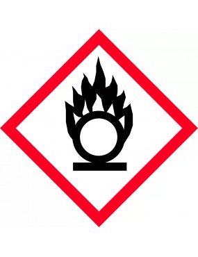 GHS Hazchem Labels – Oxidising Picto  Poly