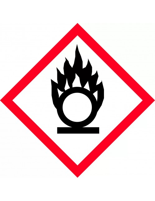 GHS Hazchem Labels – Oxidising Picto  Poly