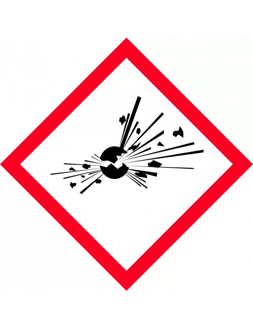 GHS Hazchem Labels – Exploding Bomb Picto  Poly