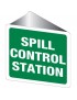 Emergency Information Sign - Spill Control Station 3D Wall Sign  Poly