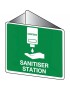 First Aid Sign - Sanitiser Station 3D Wall Sign 225x225mm Poly