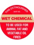 Fire Sign - Fire Extinguisher Marker – Wet Chemical Gold 200mm Disc  Poly