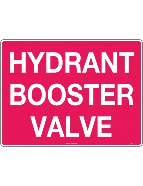 Fire Sign - Hydrant Booster Valve  Metal