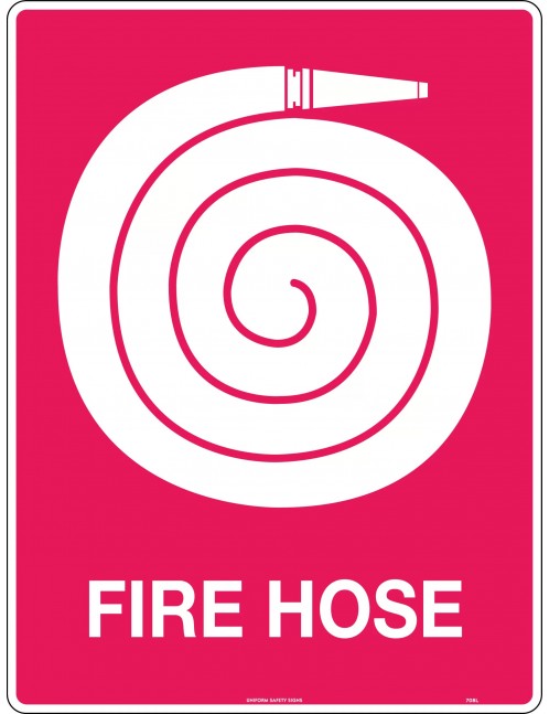 Fire Sign - Fire Hose (with pictogram)  Poly