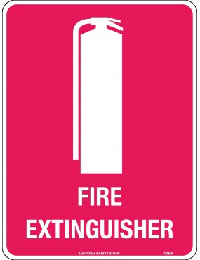 Fire Sign - Fire Extinguisher (with pictogram)  Poly