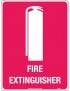 Fire Sign - Fire Extinguisher (with pictogram)  Poly