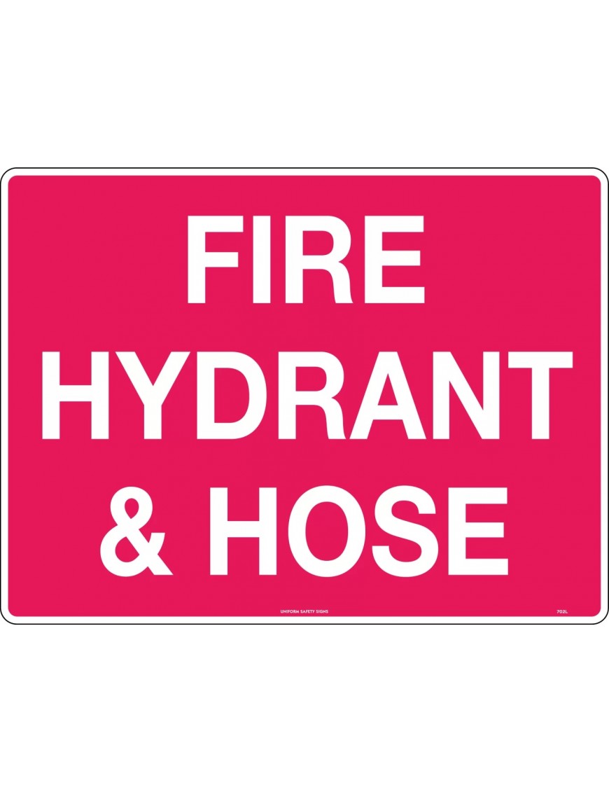 Fire Sign - Fire Hydrant and Hose  Metal