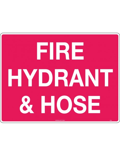 Fire Sign - Fire Hydrant and Hose  Metal