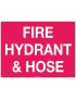 Fire Sign - Fire Hydrant and Hose  Metal