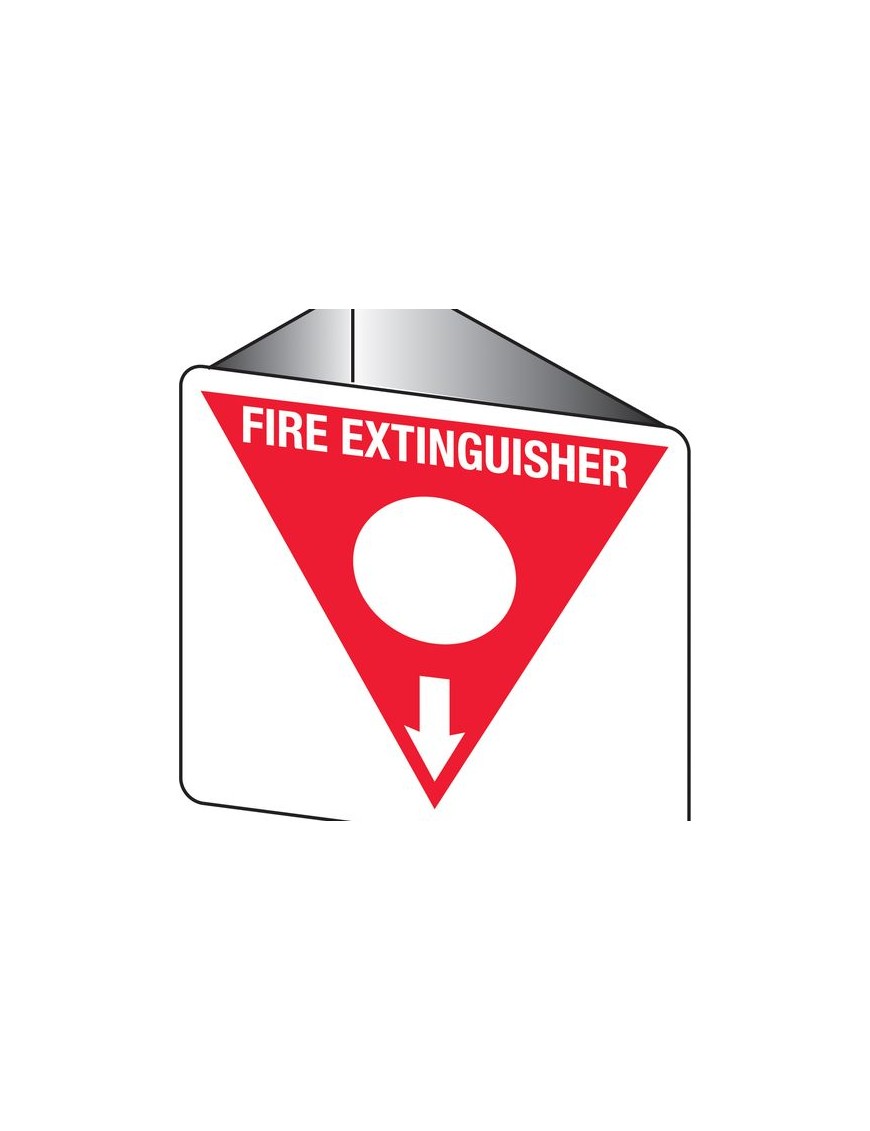 Fire Sign - Fire Extinguisher Marker – Powder AB(E) White 3D Wall Sign 225x225mm Poly