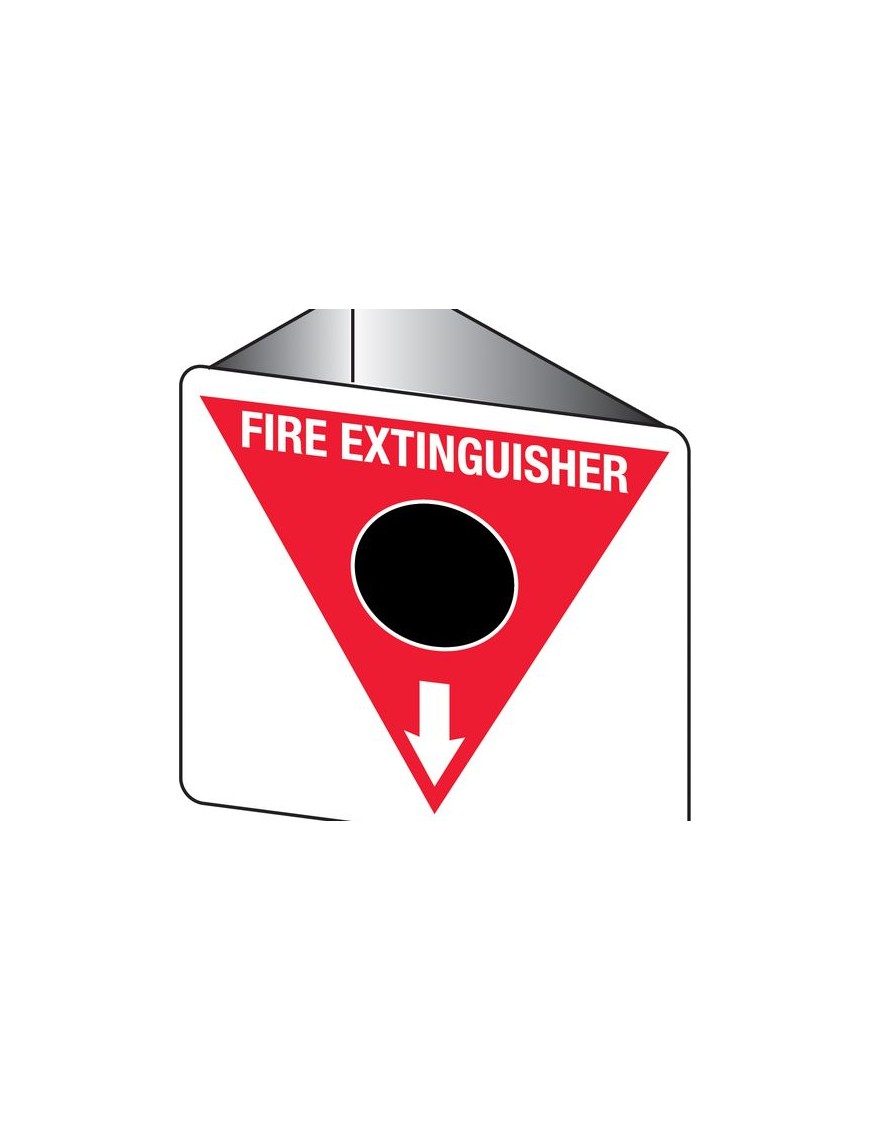 Fire Sign - Fire Extinguisher Marker – CO2 Black 3D Wall Sign 225x225mm Poly