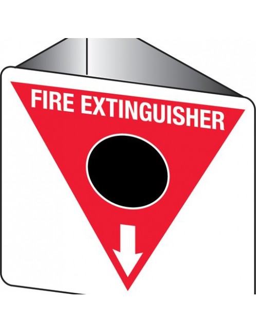 Fire Sign - Fire Extinguisher Marker – CO2 Black 3D Wall Sign 225x225mm Poly