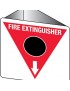 Fire Sign - Fire Extinguisher Marker – CO2 Black 3D Wall Sign 225x225mm Poly