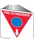 Fire Sign - Fire Extinguisher Marker – Foam Blue  3D Wall Sign 225x225mm Poly