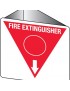 Fire Sign - Fire Extinguisher Marker – Water Red 3D Wall Sign 225x225mm Poly