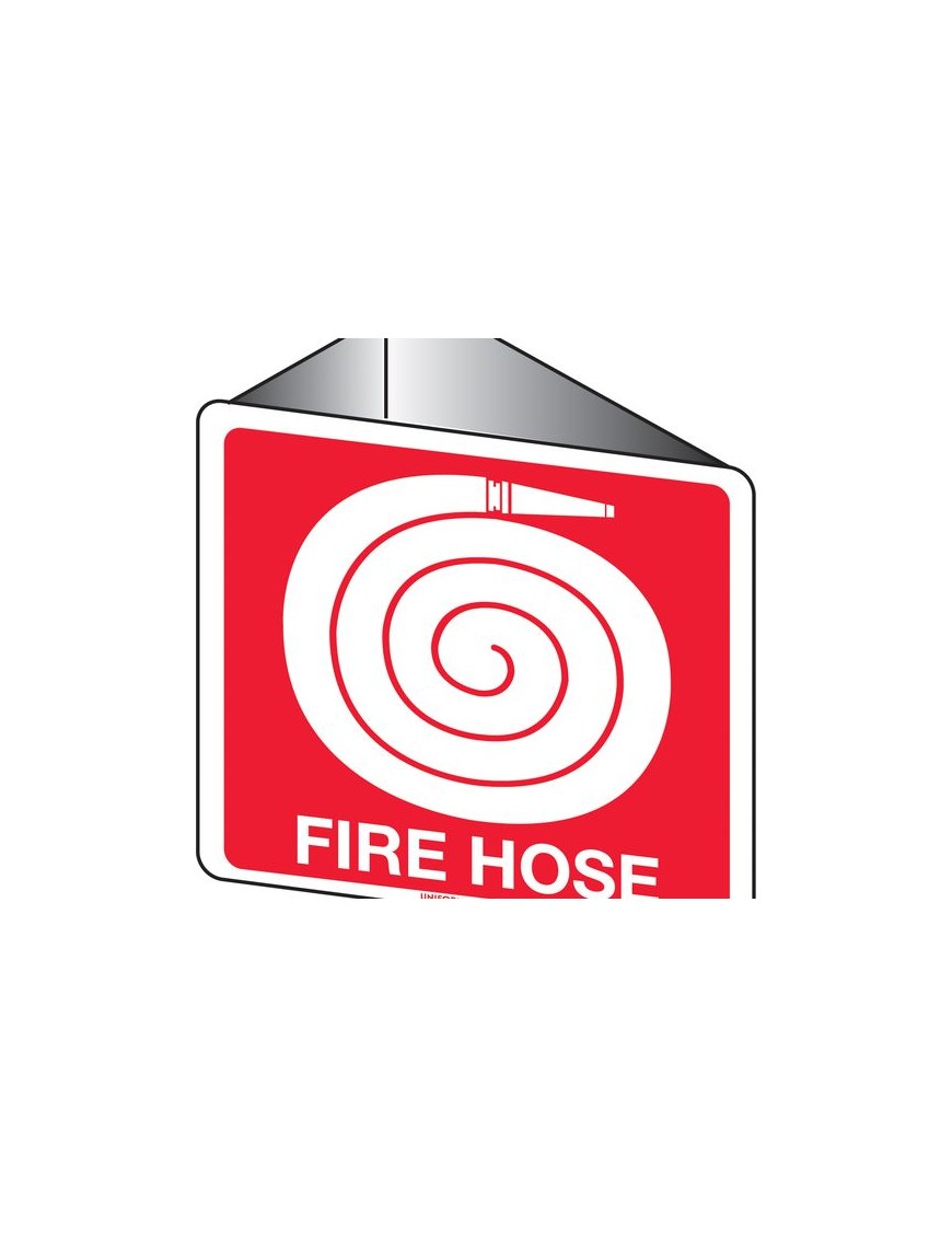 Fire Sign - Fire Hose (with pictogram)  3D Wall Sign Poly