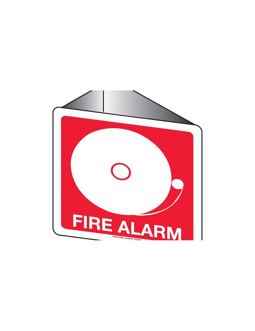 Fire Sign - Fire Alarm (with pictogram)  3D Wall Sign Poly