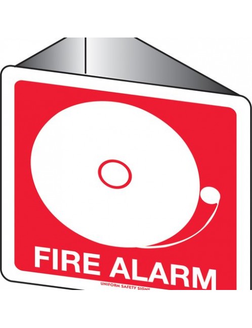 Fire Sign - Fire Alarm (with pictogram)  3D Wall Sign Poly