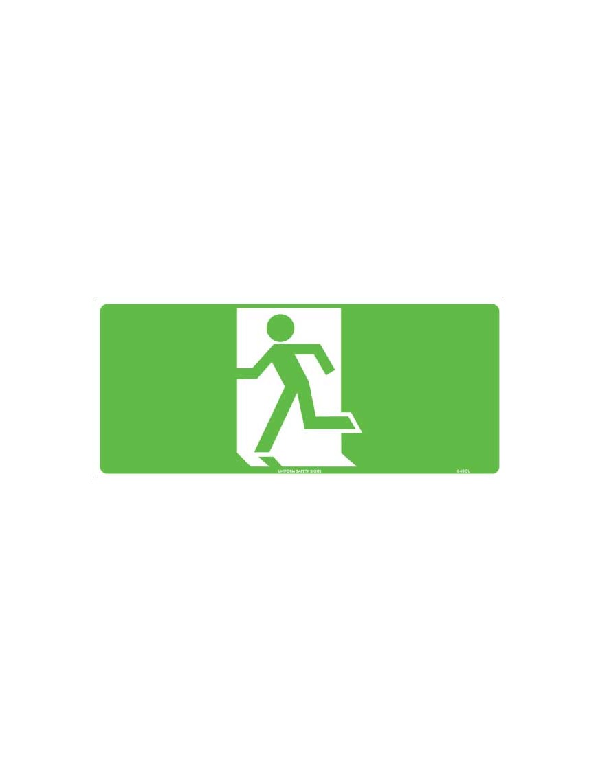 Exit/Entry Sign - Running Man Picto Facing Left  Metal